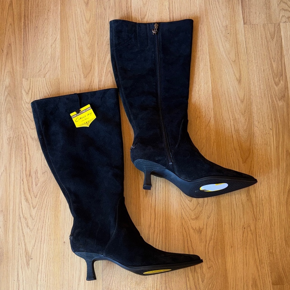 Circus by Sam Edelman WIDE CALF size 9.5 Women’s Black Heeled Boots sexy - Picture 6 of 11